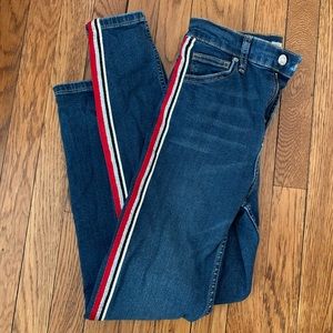 Topshop Side Stripe Jamie Jeans